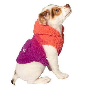 Justice Pet Polyester Ombre Sherpa Hoodie PinkTonal L